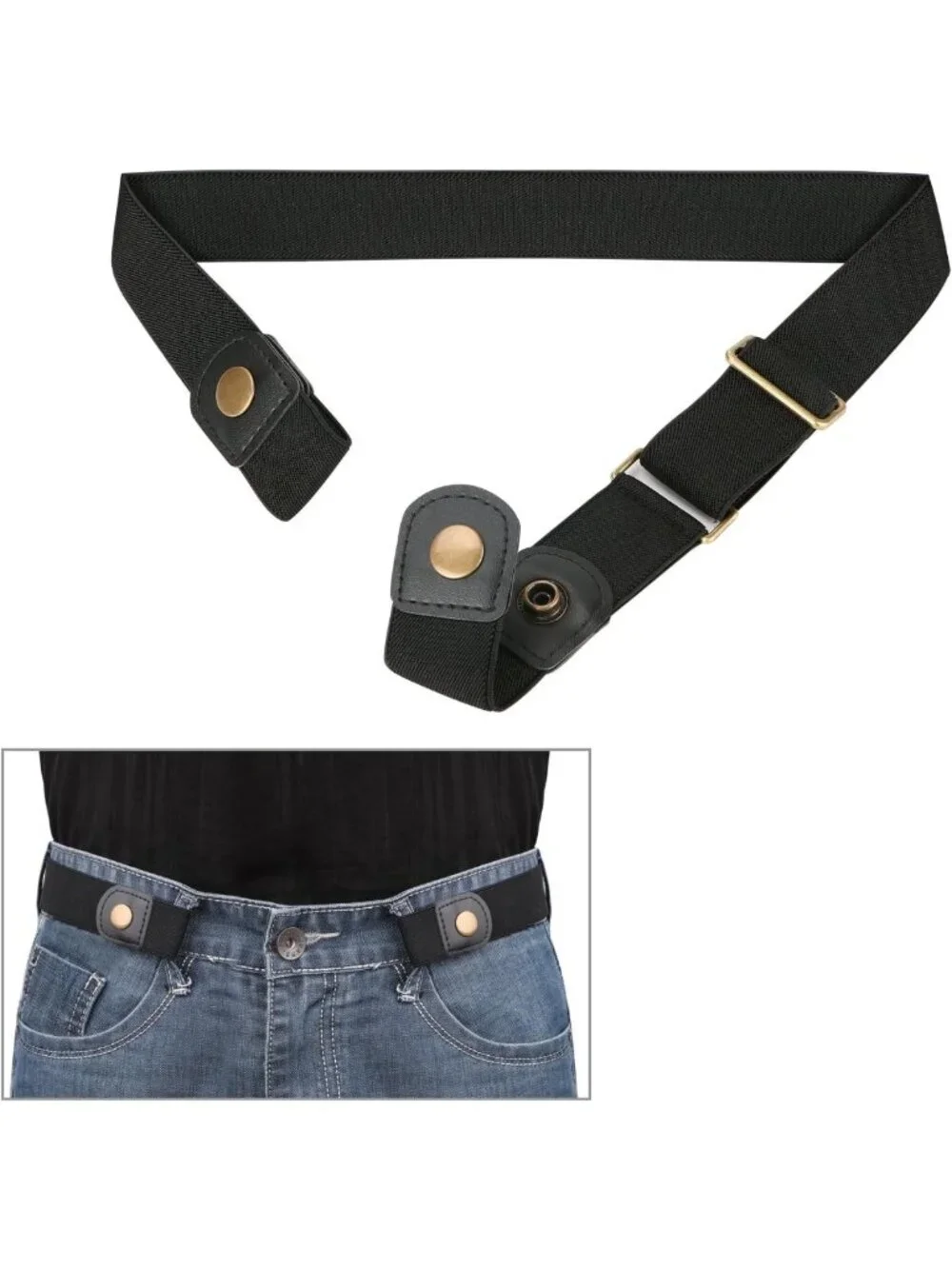 Adjustable No Buckle Invisible Elastic Stretch Belt for Men & Women - Gift Idea